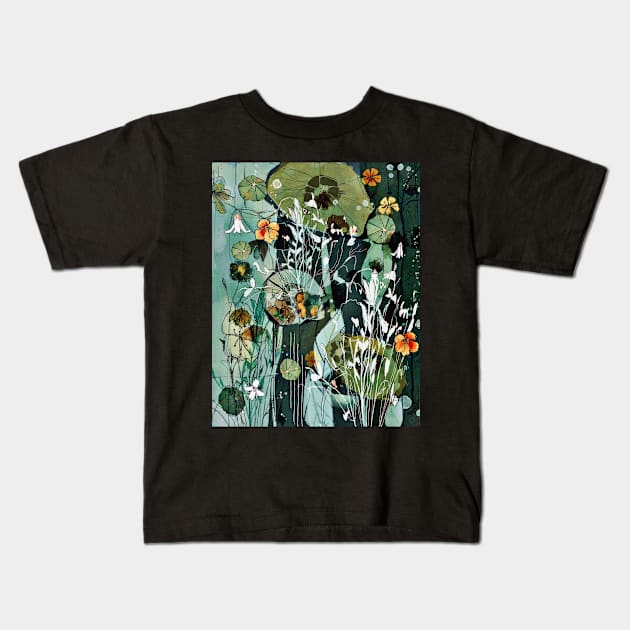 Abstract nasturtium. Kids T-Shirt by atep